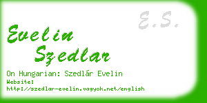 evelin szedlar business card